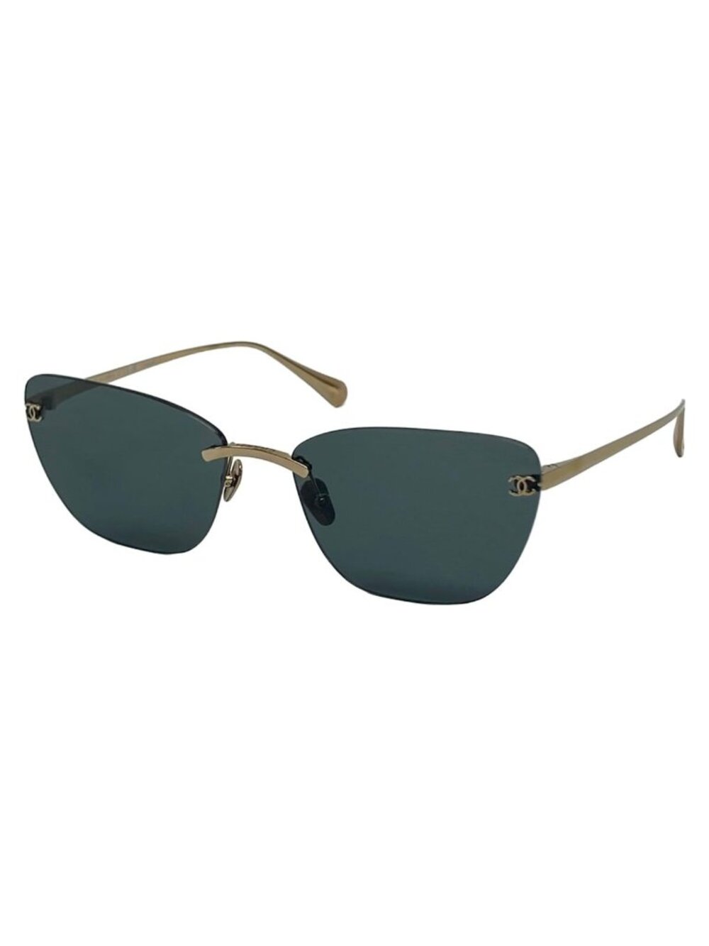 Chanel Sunglasses Black Gold Eyewear